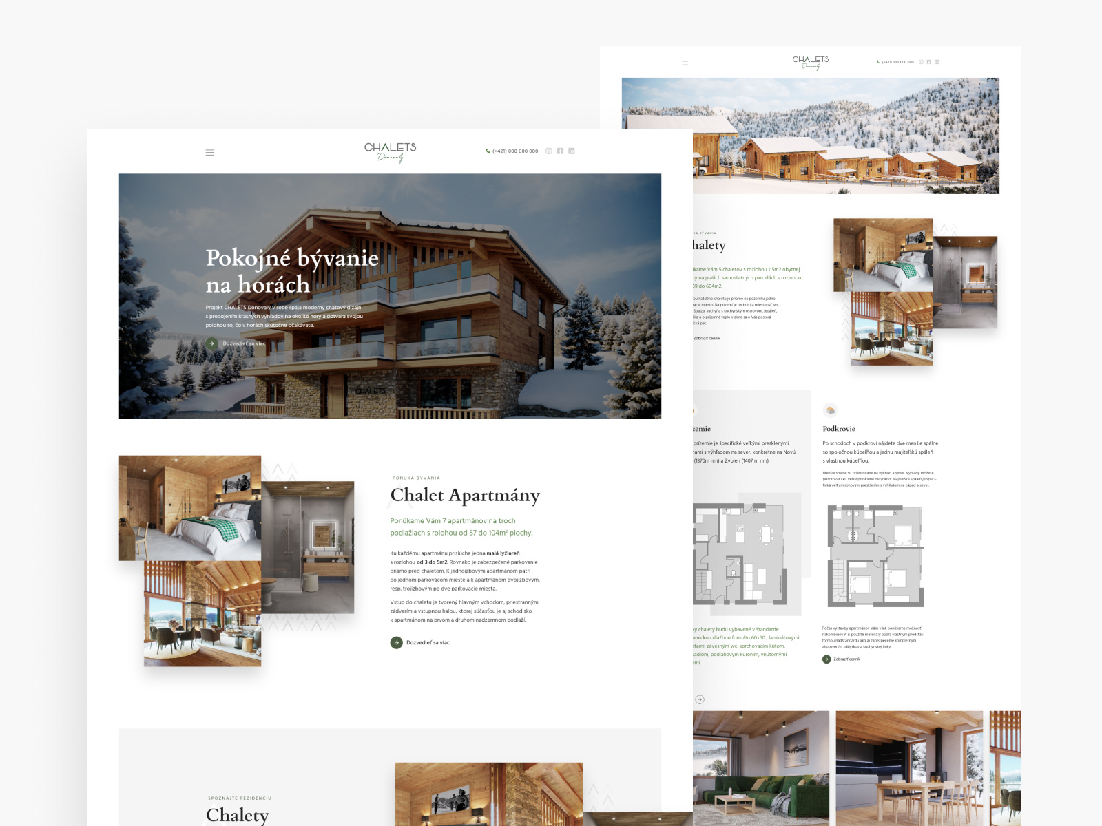 Example of Chaletsdonovaly.sk - Slovak residential project