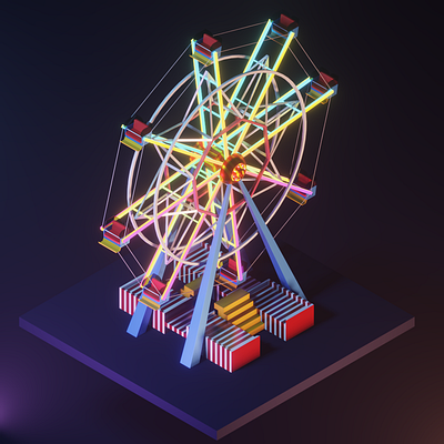 Ferris Wheel 3d b3d ferris ferris wheel glow wheel