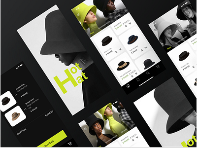 Online-Store Hats app design illustration iphone iphone app iphone x iphonex mobile shop ux ui