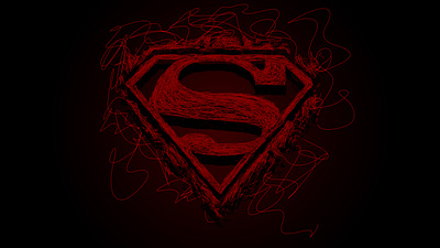 Superman - Scribble design line linear icons lineart logo vector