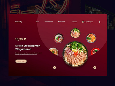 Japanese Restaurant landing ui web