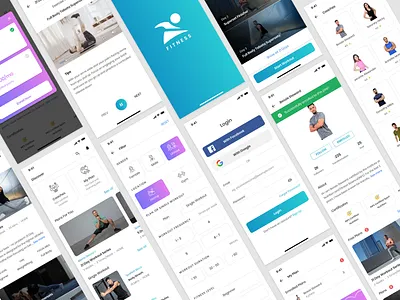 Fitness App Design & Case Study. app app design case study clean clean ui fitness app fitness coach gradient minimal mobile app design mobile design mobile ui online teaching trending ux ui