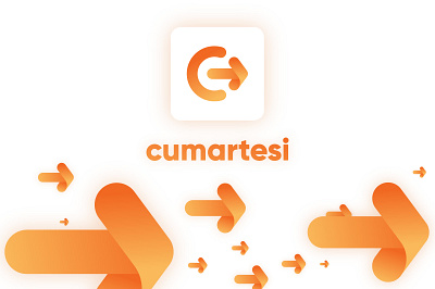 Logo and V-Language Design | P App Design app appicon arrow branding colorful concept cumartesi design folding food gradients icon light logo minimal neumorphism orange