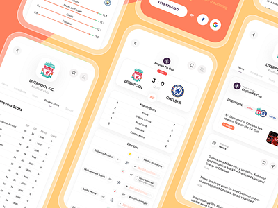 Kick off UI Kit app design footall graphics icons interface ios landing score sketch soccer soccer logo ufc ui ux website