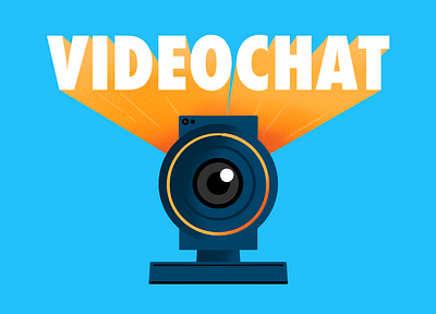 Video Chat concept illustration online procreate videochat webcam