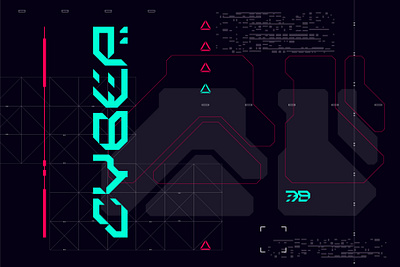 CyberPunk UI 02 cyber cyberpunk data font future geometic icon illustration pattern poster sci fi sci fi scifi scifiart tech ui ux vector