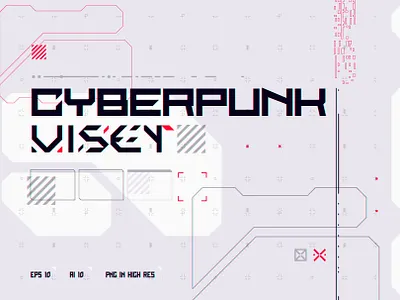 CyberPunk UI 01 app cyber cyberpunk future futuristic geometric icon illustration scifi tech technology ui ux vector