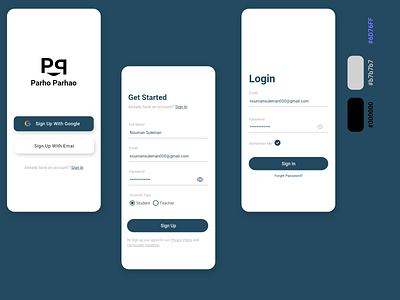 Minimal Sign up And login screen android android app art design designer e learning ios ios app ios app design login minimal minimalist sign in sign up ui ui ux ui design uidesign ux ux design