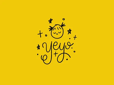 Yellow illustration lettering procreate stuff my kid says