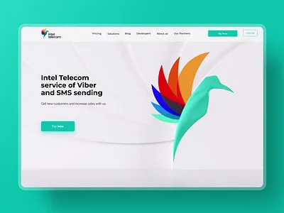 Landing page — Inteltelecom 3d 3d graphic 3d illustration animation colors design graphic design illustraion interaction interface landing page motion design ui user experience user interface ux web web design website
