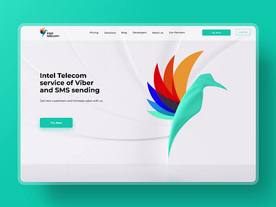 Landing page — Inteltelecom 3d 3d graphic 3d illustration animation colors design graphic design illustraion interaction interface landing page motion design ui user experience user interface ux web web design website