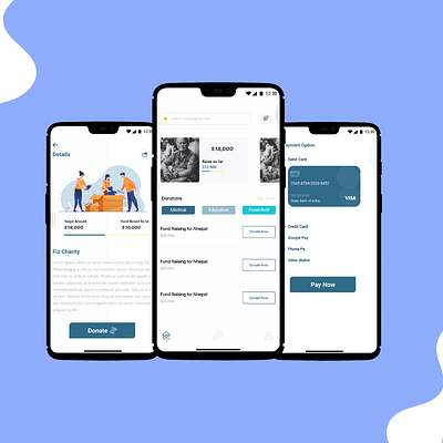 Charity App Design app app designer charity charity app dailyui design donate donation help help other illustration mobile ui ui ui ux uiuxdesign vector