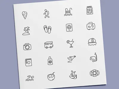 Vacation Icons holiday holidays icon icon design icon set icons travel vacation
