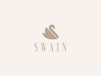 SWAIN animal bird branding clean logo logo mark minimal minimal logo minimalist modern serif swain swan symbol