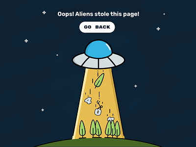 Daily UI 008 - 404 Page 008 404 404 page aliens daily dailyui figma ufo ui
