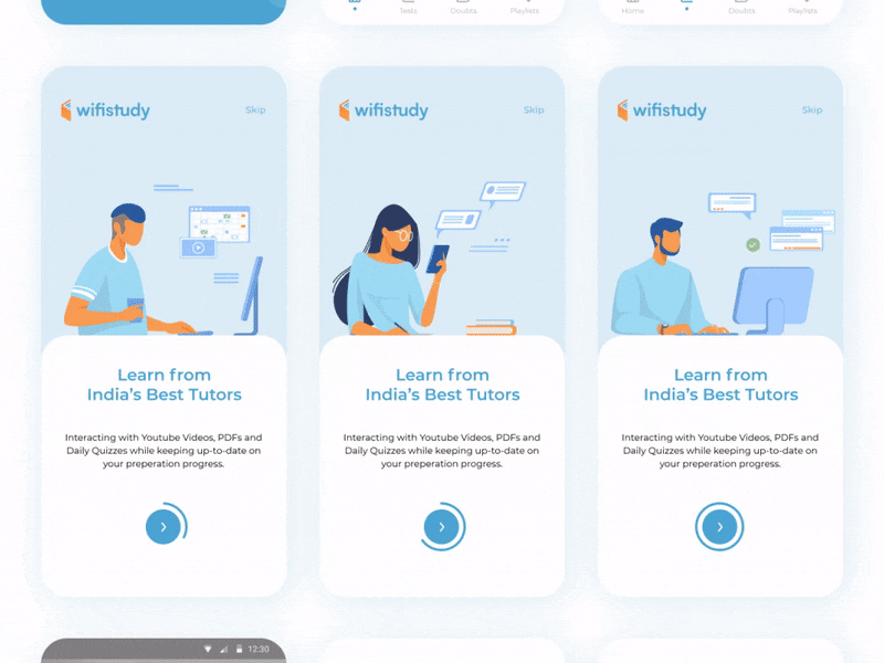 Wifi-Study App Redesigned app design education figma interfacedesign learning ui uidesign uiux userinterface ux uxdesign