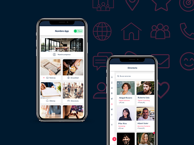 Redesign of Corporative App for internal communication app design app ui corporative ui ui design ux