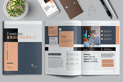 Brochure branding brochure brochure design business catalogue clean download elegant free magazine modern portfolio template