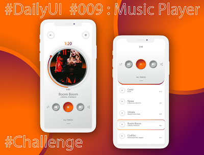 #DailyUI #009 : Music Player 009 dailyui design illustration music player ui ux vector web сhallenge