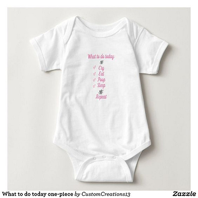 What to to today one-piece baby babies baby baby shower babyshower cute gift girl girls zazzle