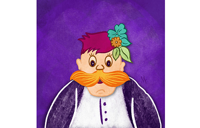 Character Illustration - Gulkand Chacha character characterdesign digital illustration digitalart graphic design illustration illustrator mustache portrait procreate texture