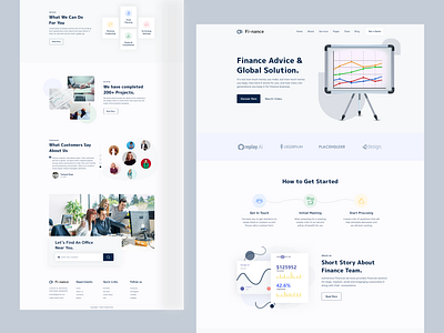 Finance Consulting Landing Page 2020 trend design agency business agency websites banking banking app banking dashboard booking creative creditcard dribbble best shot homepage illustration landing page minimal clean new trend money service rfid startup transaction trendy design website design