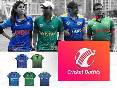 Cricket Outfits Branding bangladesh cricket conceptual cricket outfits cricut graphics indian cricket logo logo design logo designer logo mark logodesign pakistan cricket rabbixel srilanka cricket t shirt t shirt design