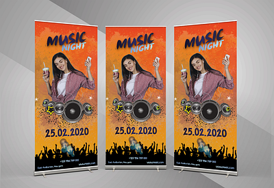 Musical Event Roll-Up Banner banner design branding brochure design design flyer design graphic design music banner music design trending trendy typography ui vector