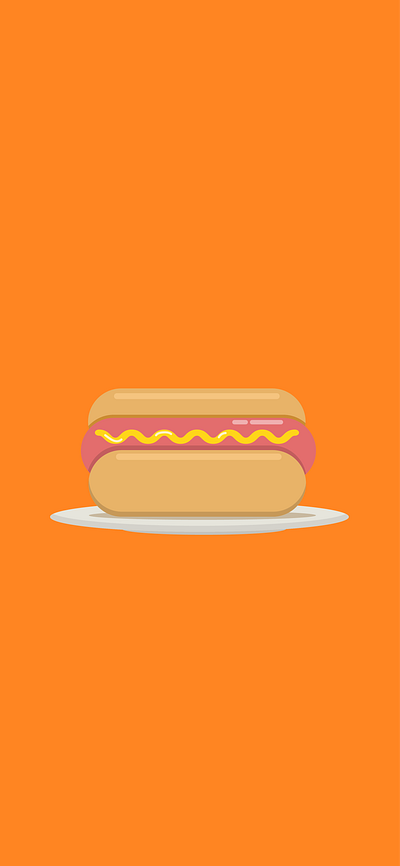 Hot dog design flat illustration minimal vector