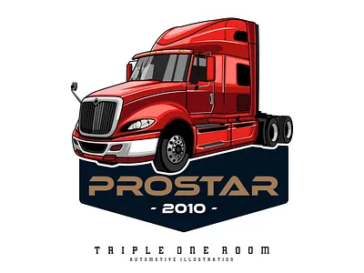 International prostar 2010 animation app art branding car car illustration head hoodie icon illustration logo mockup sweater truck trucker hat tshirt typography ui ux vector