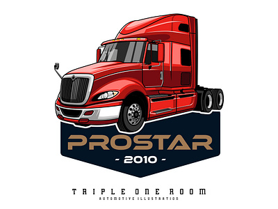 International prostar 2010 animation app art branding car car illustration head hoodie icon illustration logo mockup sweater truck trucker hat tshirt typography ui ux vector