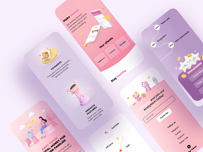 Interface | Baby token 3d design interface mobile site site design ui ux