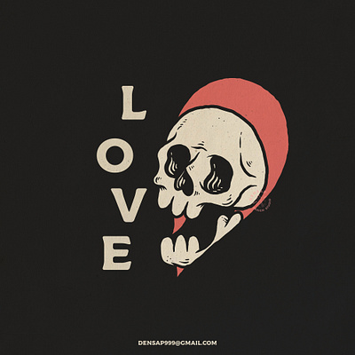 love skull badge design badge logo badgedesign hand drawn illustration illustrator logo illustration tattoo traditional tattoo tshirt tshirt design