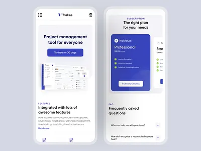 Taskee : Mobile Responsive app app design creative design design inspiration mobile responsive mobile ui project management task management uiux user experience user interface