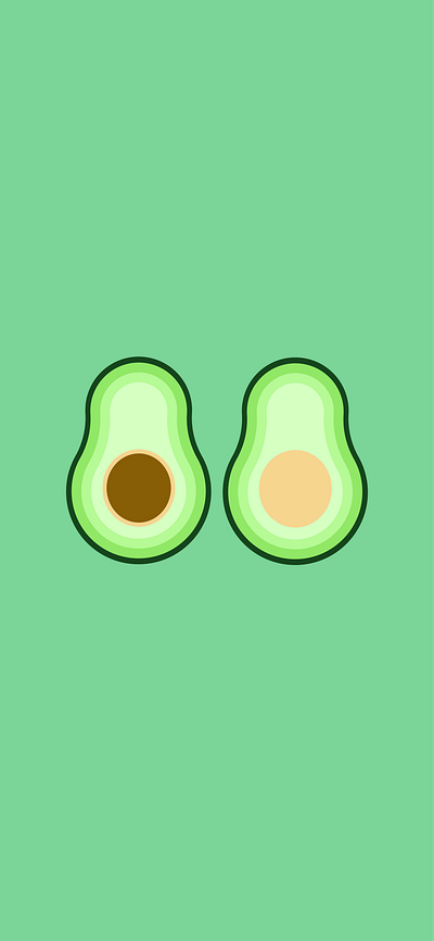 Avocado flat illustration vector