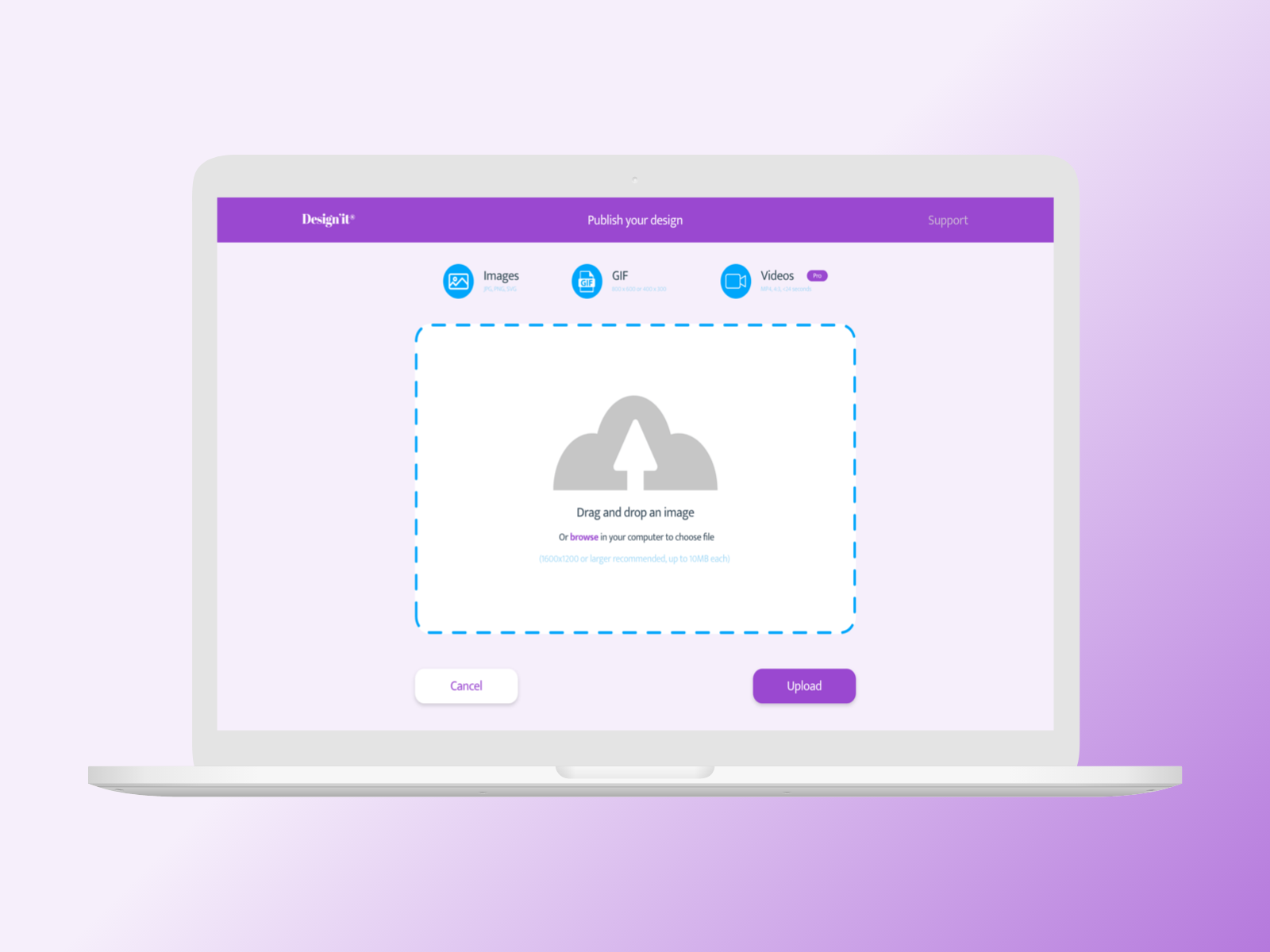 Example of Daily UI challenge  031 File uploader