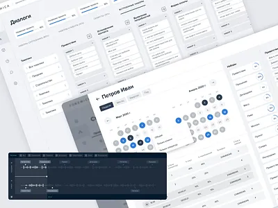 Speech Analytics Platform account analytics calendar chart dashboad desk filter interface list lists player speach analytics speech recognition ui vocie web