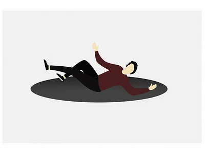 OPS!! character fall illustration vector