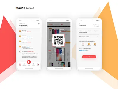 EBANX | Cashback app design flat information architecture minimal product design ui ux uxui