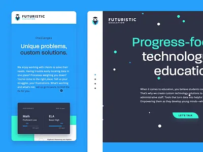 Futuristic Education Landing Page animation branding design interactive landing page motion ui ux website