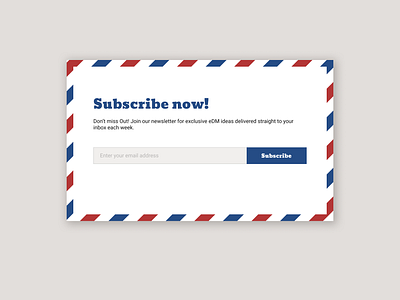 Daily UI:: 026 - Subscribe dailyui design subscribe form subscription ui