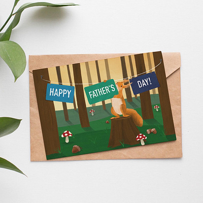 Father's Day Card art card design illustration typography