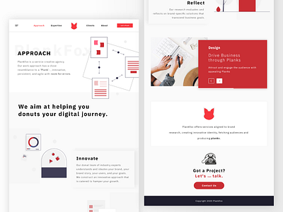 PlankFox | Full Concept design desktop dribbble humor illustration interface minimal mockup ui uiux ux web website website design