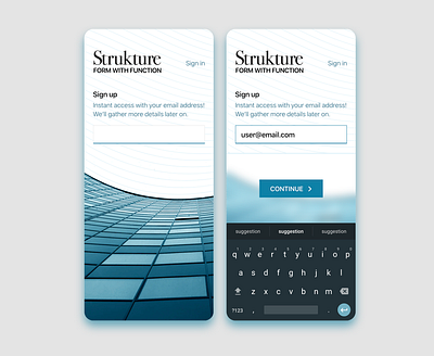 Initial Screens - Strukture first screens initial screens mobile mobile app onboarding welcome welcome screens