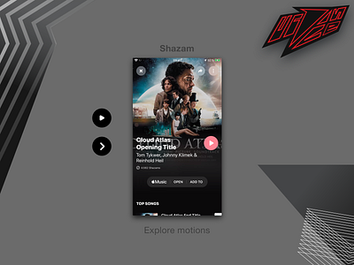 Shazam animation app brand design flat design microinteraction ui usability ux web