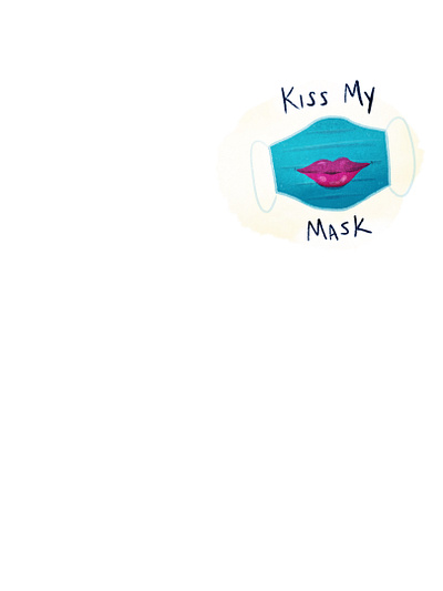 Kiss My Mask cheeky drawing face face mask illustration kiss lips mask medical procreate art