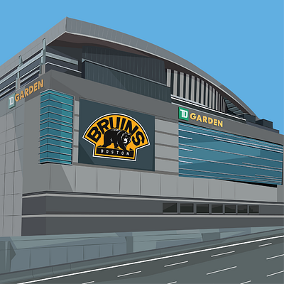 TD Garden boston bruins design illustration illustrator nhl sports