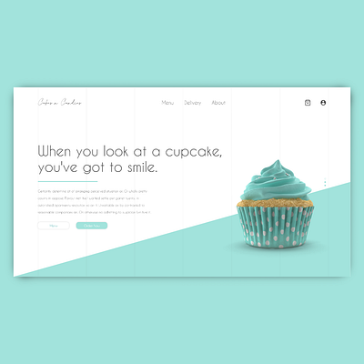 Cupcake Store branding design landingpage minimal typography ui ux web webdesign website