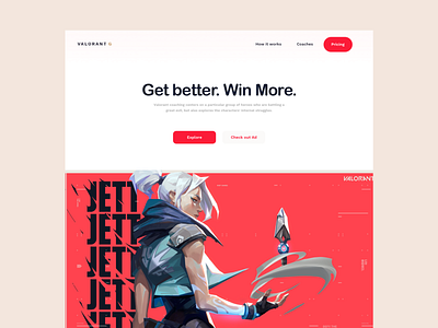 Valorant Coaching design red ui ux web web design webdesign