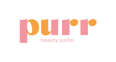 Purr Beauty Parlor Logo brand branding logo logo design orange pink